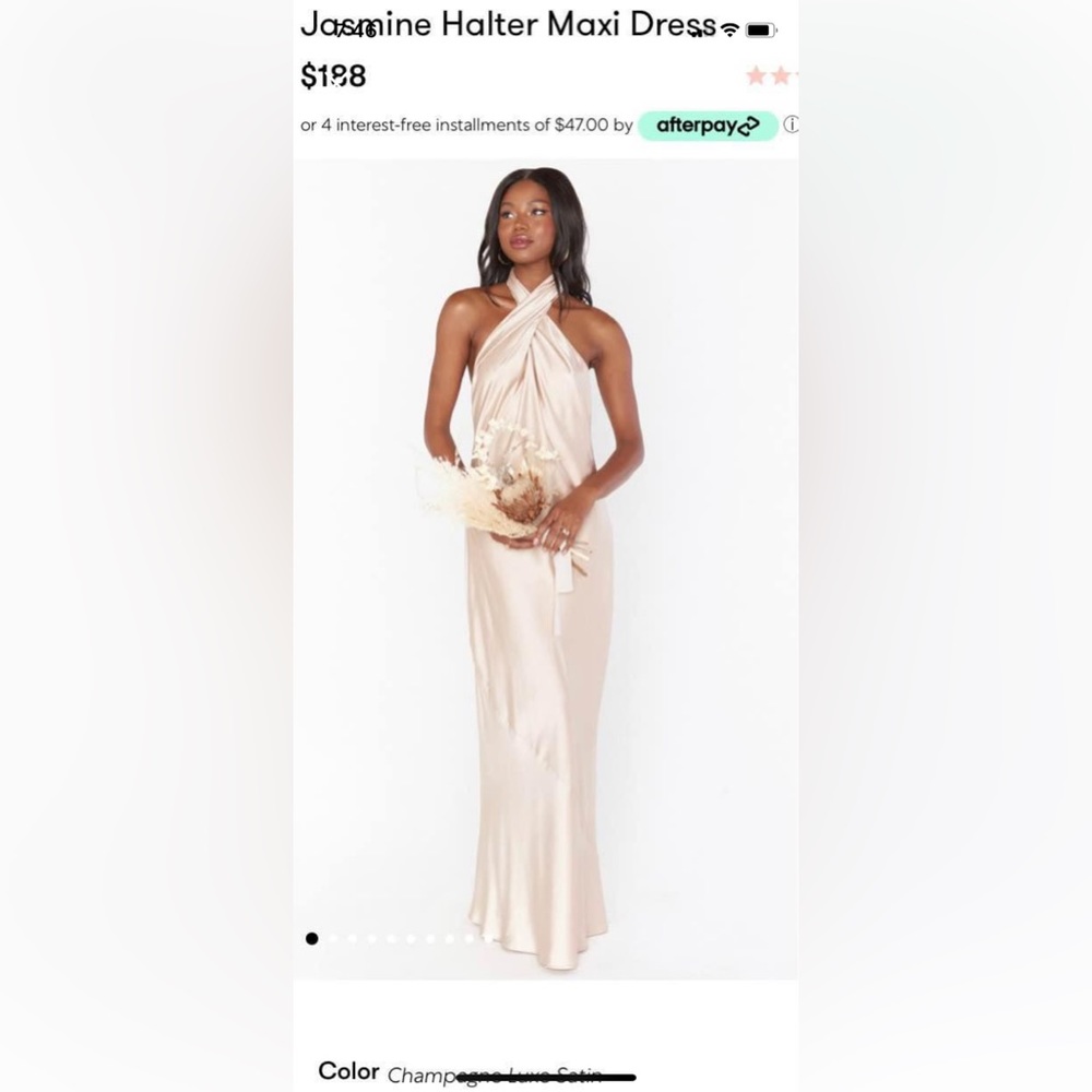 Halter style formal dress